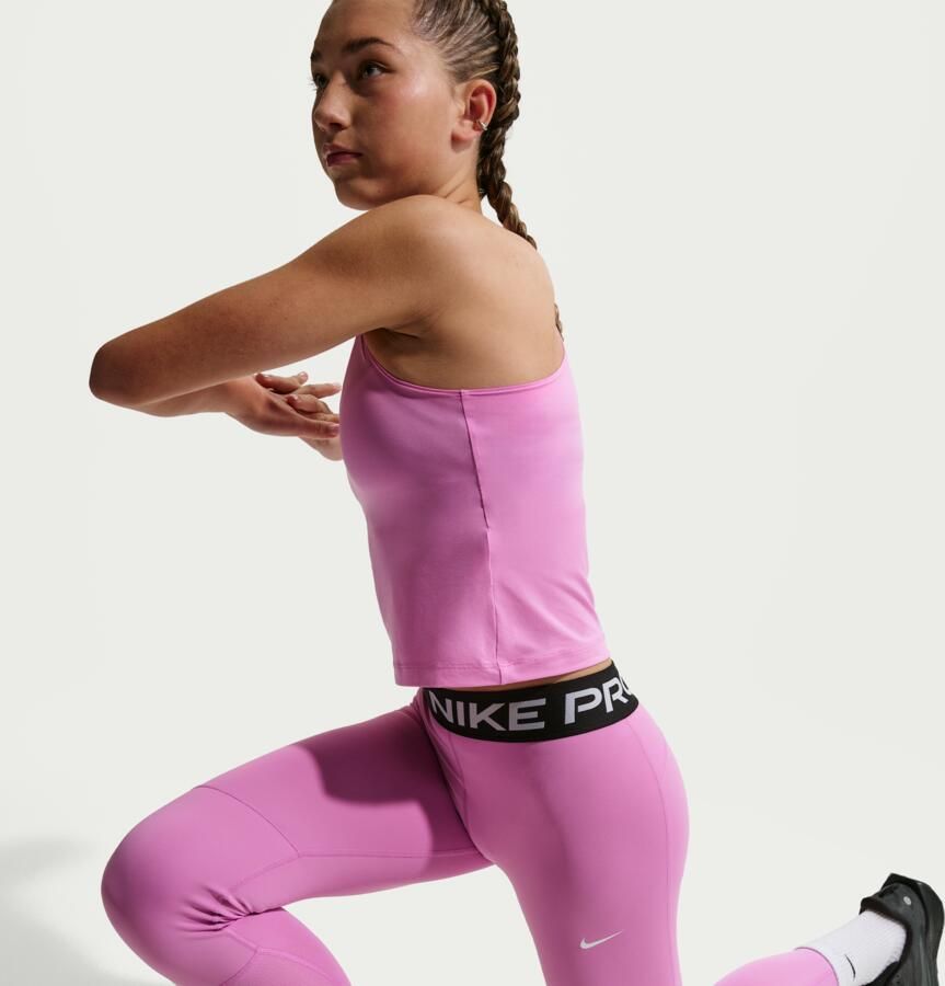 Nike Pro legging met halfhoge taille voor meisjes Paars