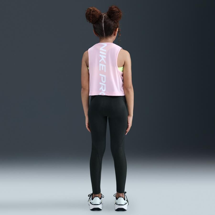 Nike Pro legging met halfhoge taille voor meisjes Zwart - Foto 3