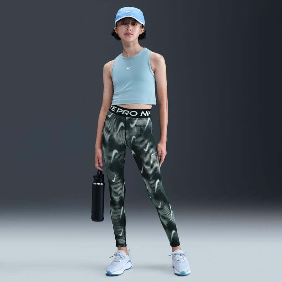 Nike Pro legging met halfhoge taille voor meisjes Zwart - Foto 3