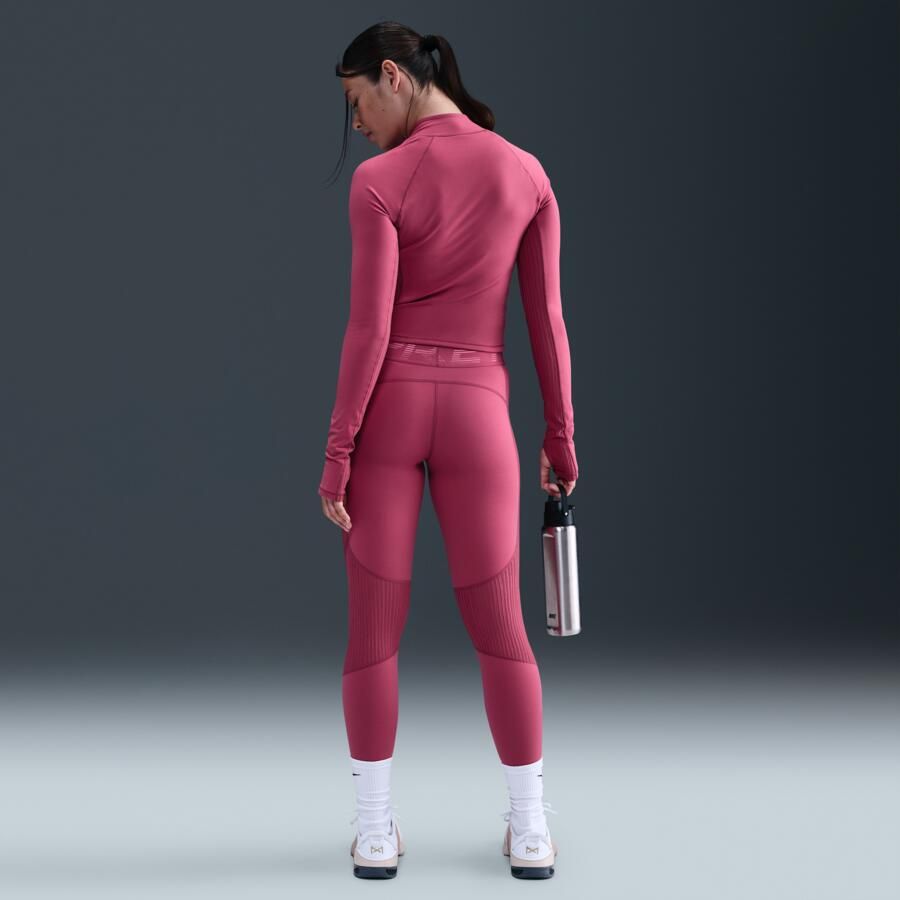 Nike Pro legging met hoge taille voor dames Paars - Foto 3