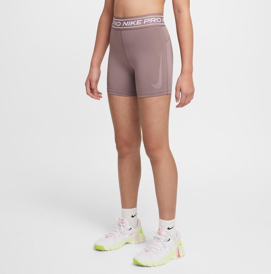 Nike Pro meisjesshorts (8 cm) Roze - Foto 4