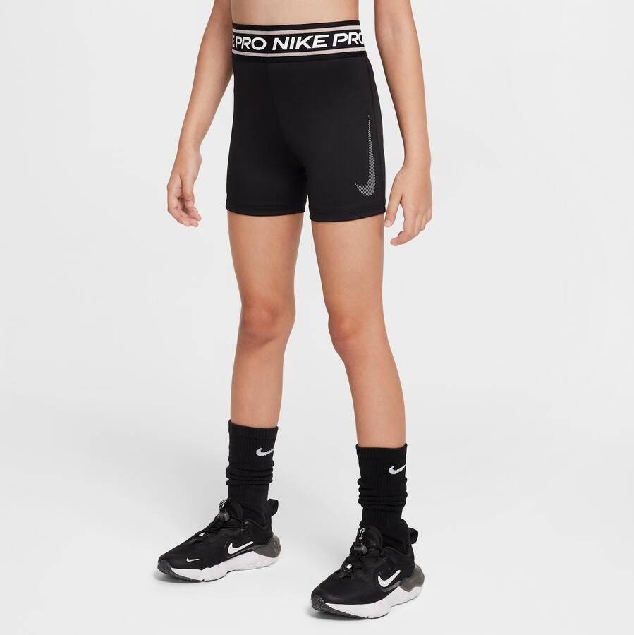 Nike Pro meisjesshorts (8 cm) Zwart - Foto 4