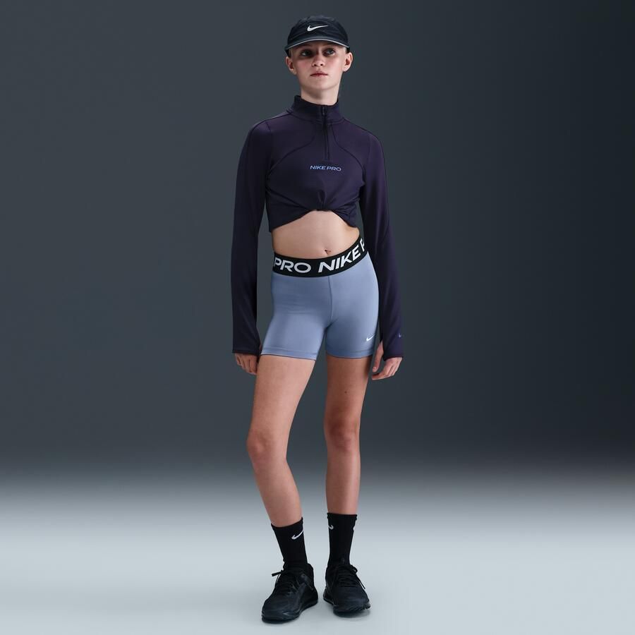 Nike Pro meisjesshorts Blauw - Foto 4