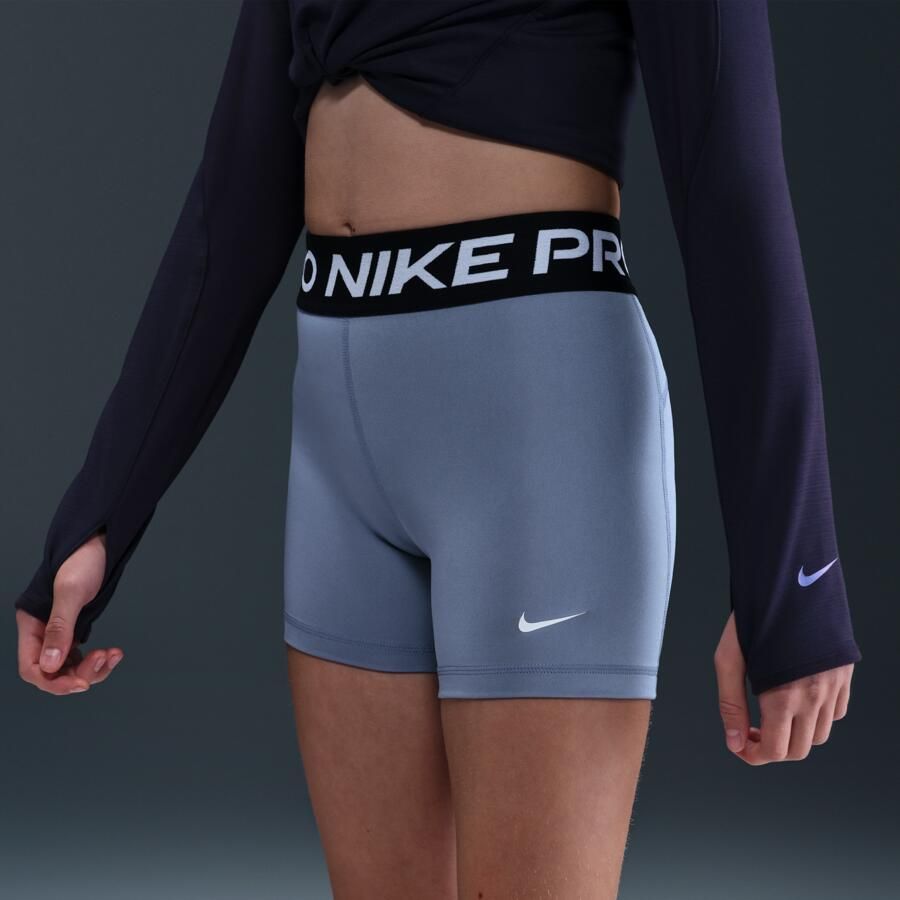 Nike Pro meisjesshorts Blauw