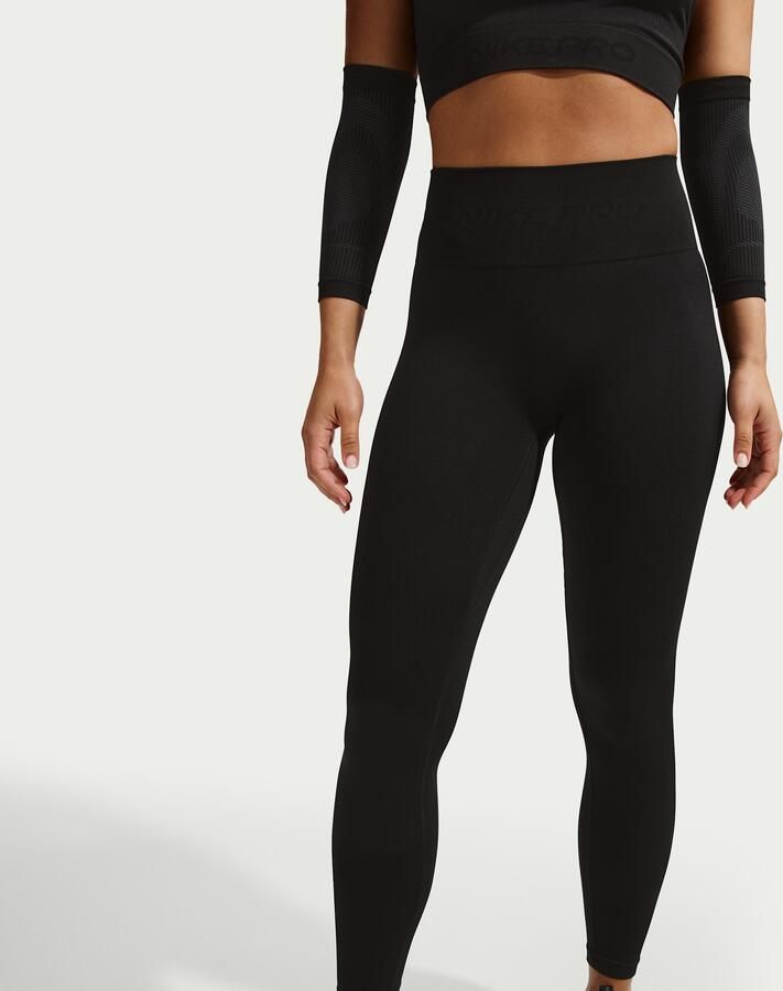 Nike Pro naadloze 7 8-legging met hoge taille voor dames Zwart