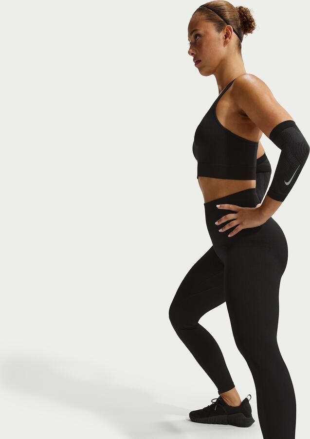Nike Pro naadloze 7 8-legging met hoge taille voor dames Zwart - Foto 2