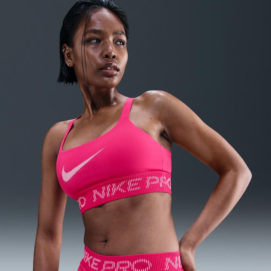 Nike Pro non-padded sport-bh met lichte ondersteuning Roze - Foto 4