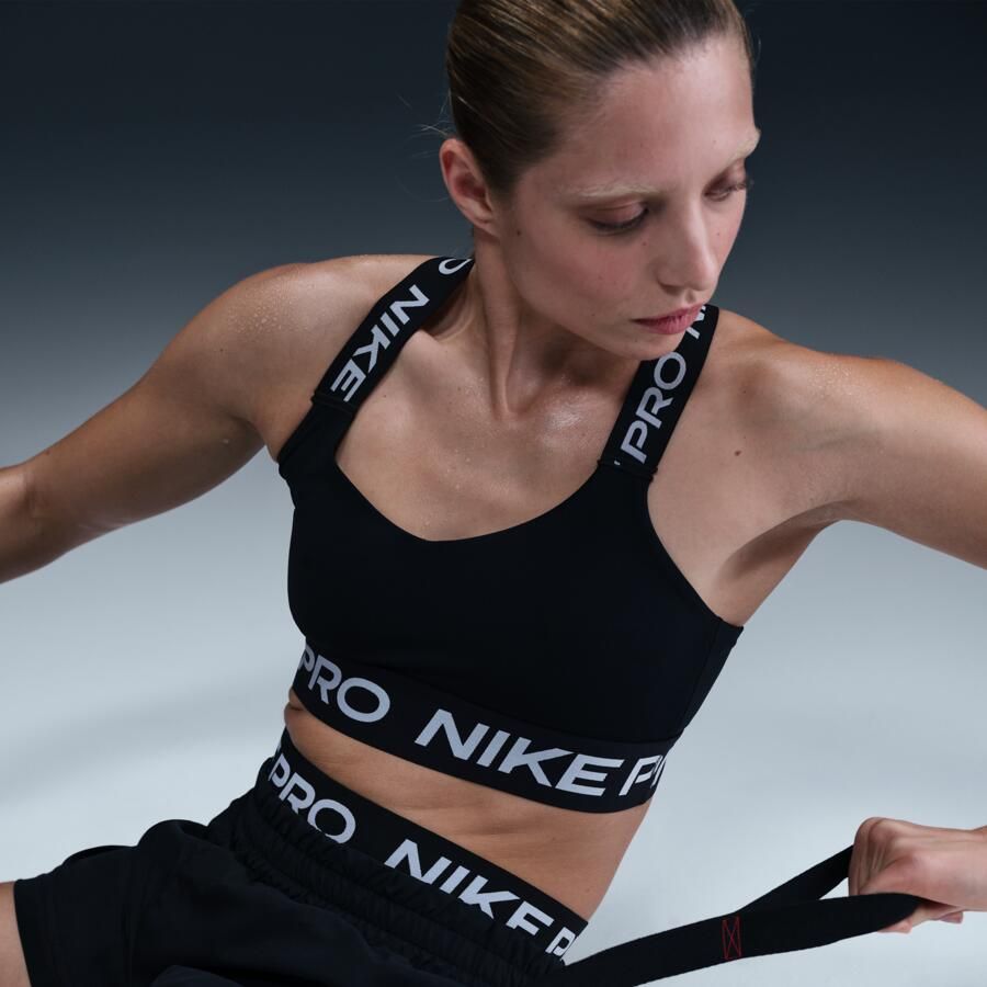 Nike Pro non-padded sport-bh met lichte ondersteuning Zwart - Foto 2