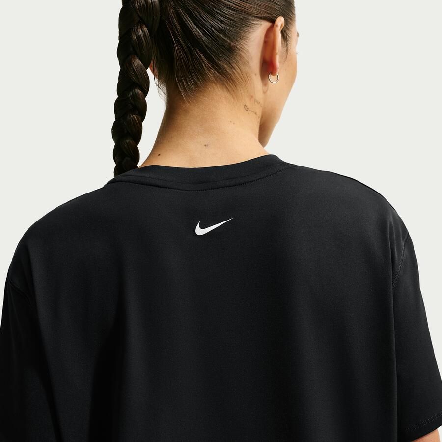 Nike Pro ruimvallend T-shirt voor dames Zwart