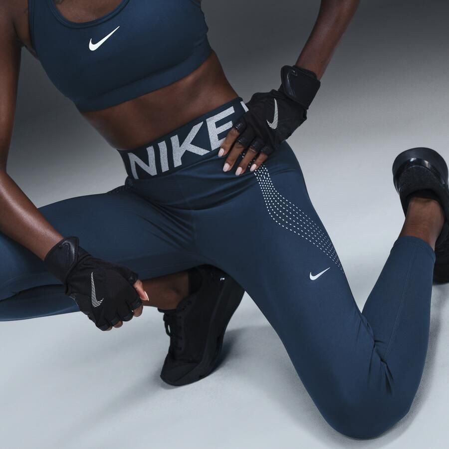 Nike Pro Sculpt 7 8-legging met hoge taille voor dames Blauw - Foto 4
