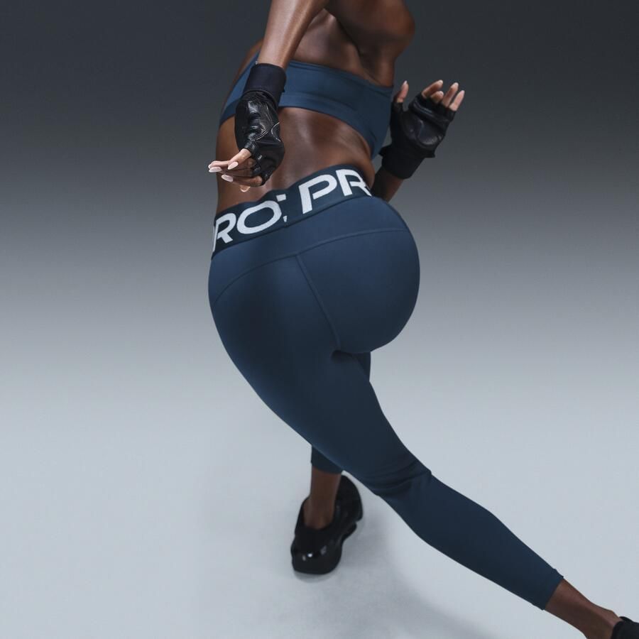 Nike Pro Sculpt 7 8-legging met hoge taille voor dames Blauw