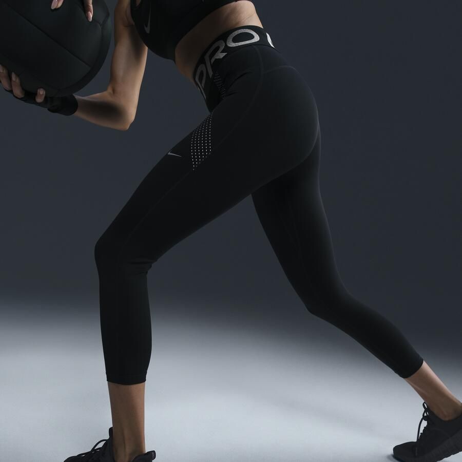 Nike Pro Sculpt 7 8-legging met hoge taille voor dames Zwart