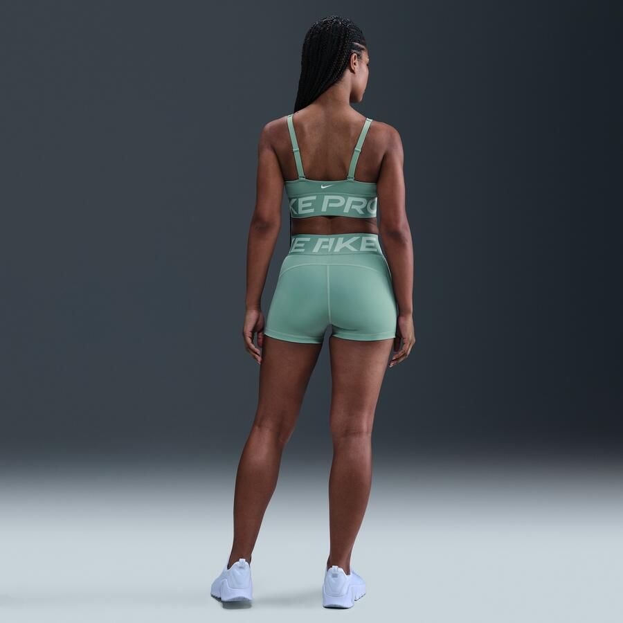 Nike Pro Sculpt bikeshorts met hoge taille voor dames (8 cm) Groen - Foto 3