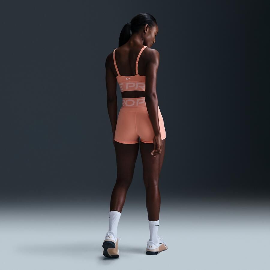 Nike Pro Sculpt bikeshorts met hoge taille voor dames (8 cm) Oranje - Foto 3