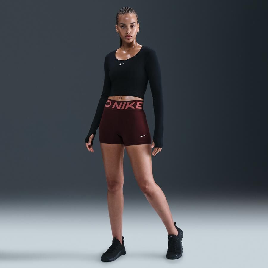 Nike Pro Sculpt bikeshorts met hoge taille voor dames (8 cm) Rood - Foto 4