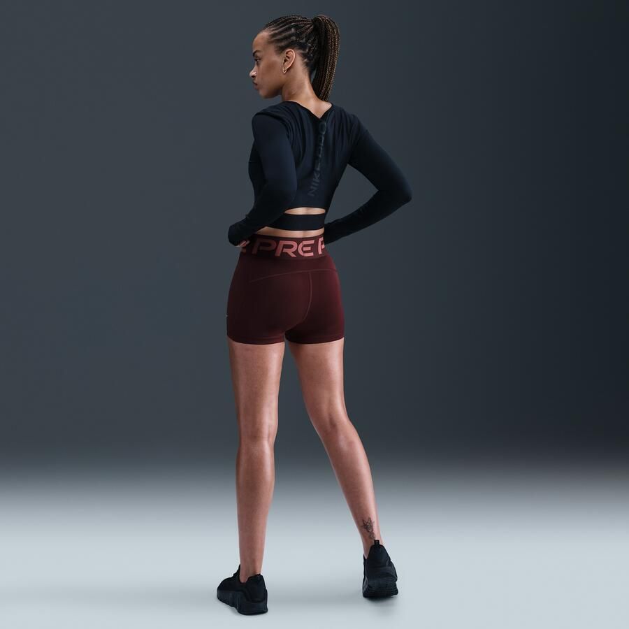 Nike Pro Sculpt bikeshorts met hoge taille voor dames (8 cm) Rood - Foto 3