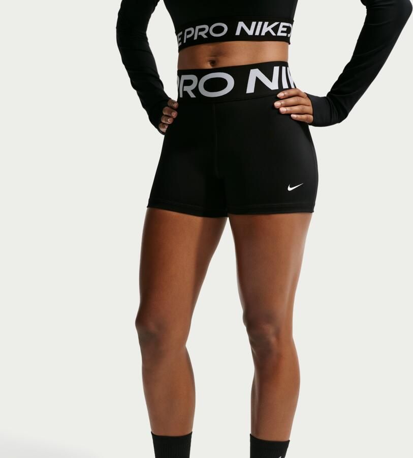 Nike Pro Sculpt bikeshorts met hoge taille voor dames (8 cm) Zwart - Foto 3
