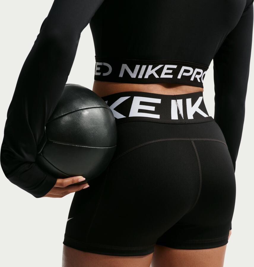 Nike Pro Sculpt bikeshorts met hoge taille voor dames (8 cm) Zwart - Foto 2