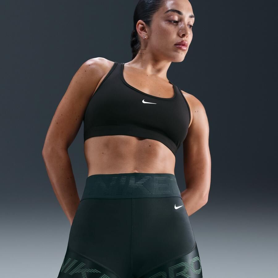Nike Pro Sculpt Dri-FIT bikeshorts met hoge taille voor dames (13 cm) Groen