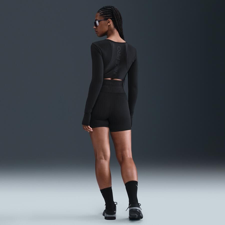 Nike Pro Sculpt Dri-FIT bikeshorts met hoge taille voor dames (13 cm) Zwart - Foto 3