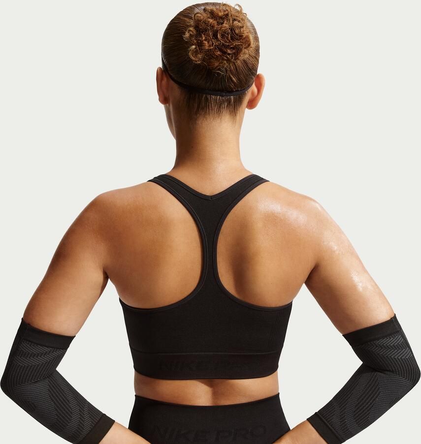 Nike Pro Seamless korte tanktop met Dri-FIT voor dames Zwart - Foto 4