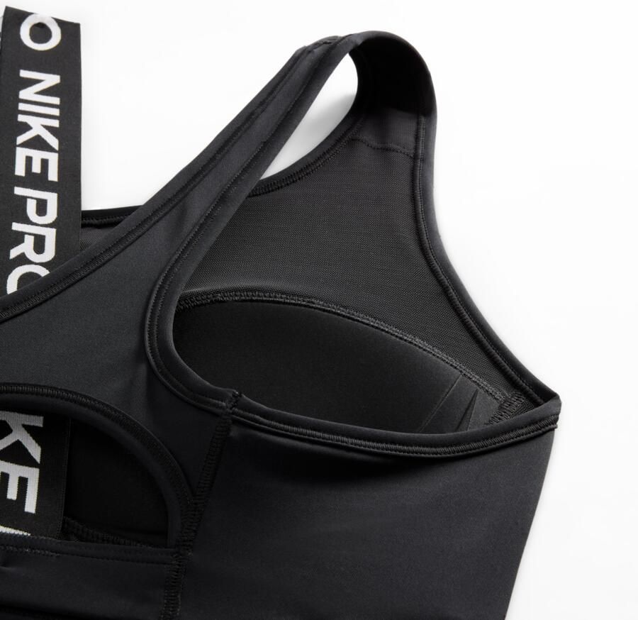 Nike Pro Swoosh Asymmetrical padded sport-bh met medium ondersteuning Zwart - Foto 3