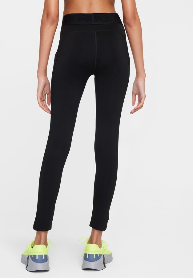 Nike Pro Therma-FIT legging met halfhoge taille voor meisjes Zwart - Foto 4