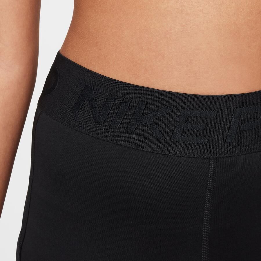 Nike Pro Therma-FIT legging met halfhoge taille voor meisjes Zwart