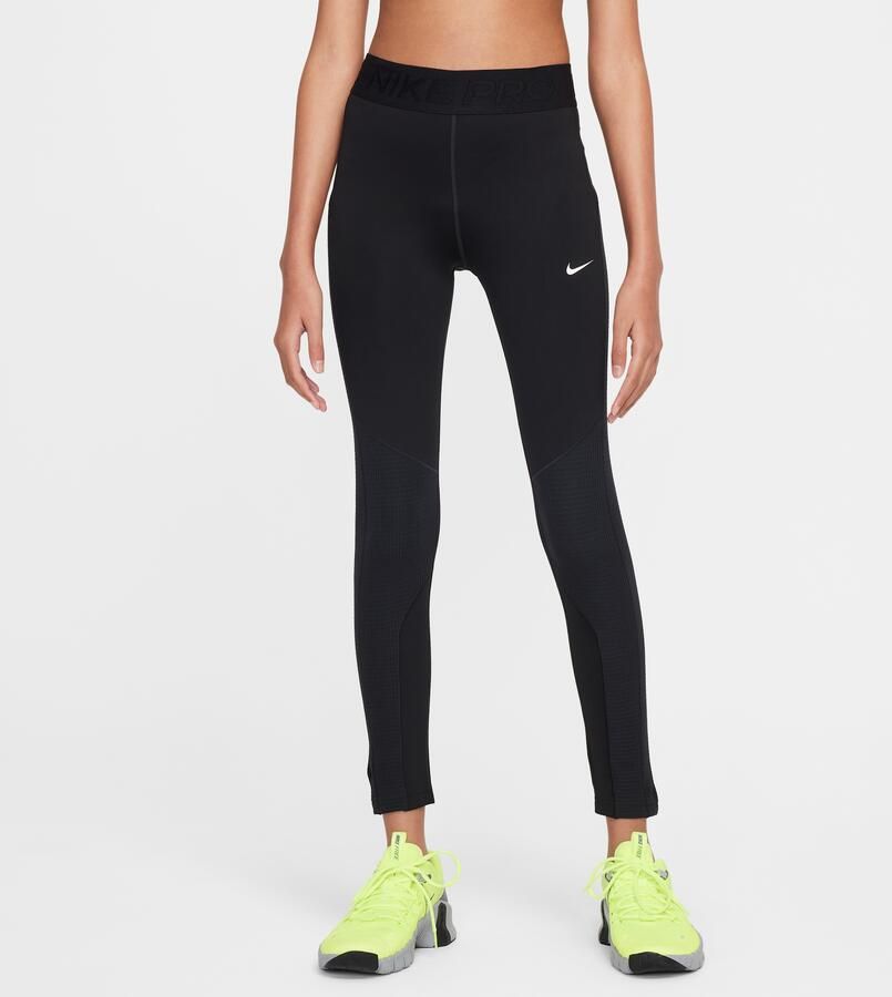 Nike Pro Therma-FIT legging met halfhoge taille voor meisjes Zwart - Foto 3