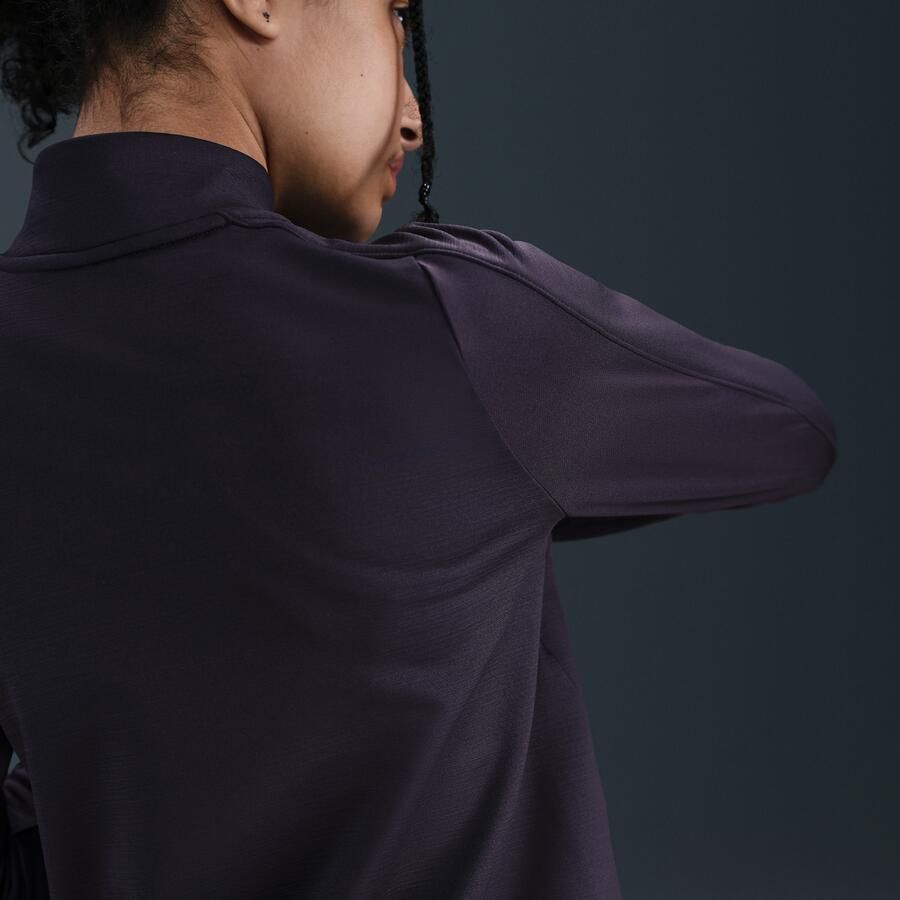 Nike Pro Therma-FIT meisjestop met halflange rits en lange mouwen Paars