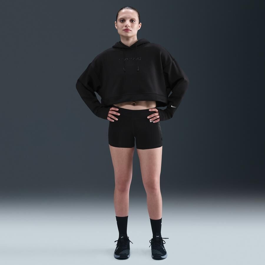 Nike Pro Therma-FIT oversized fleecehoodie voor dames Zwart - Foto 3
