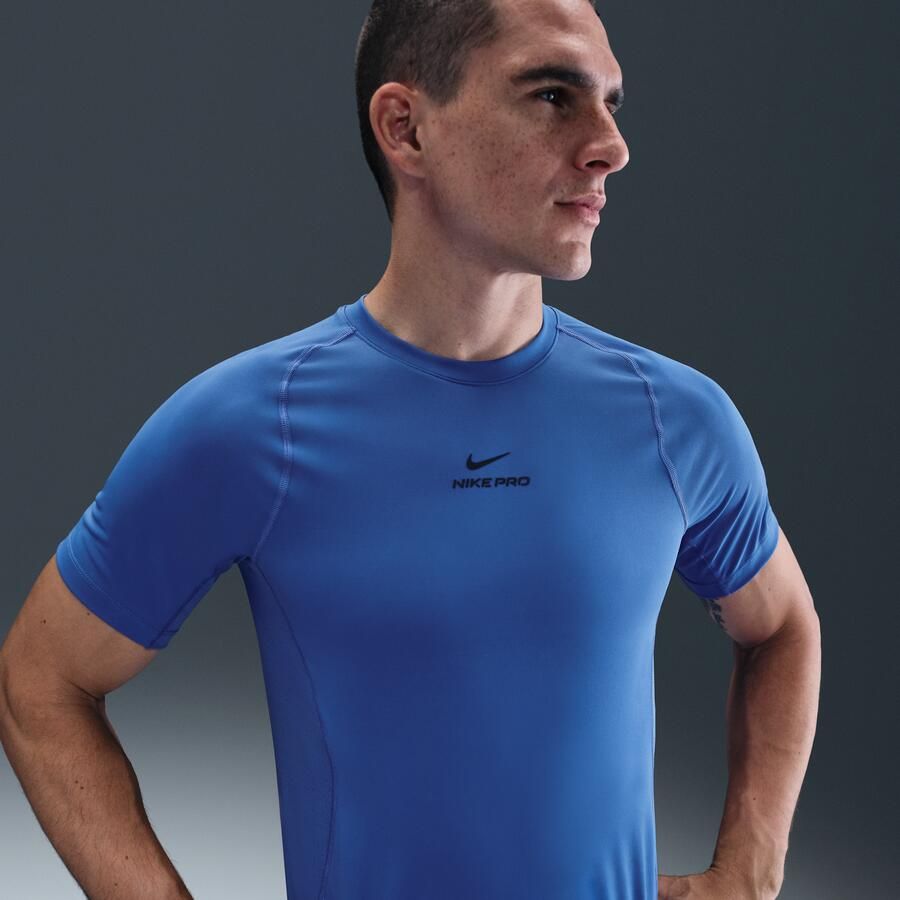Nike Pro Training Dri-FIT herentop met korte mouwen Blauw - Foto 4