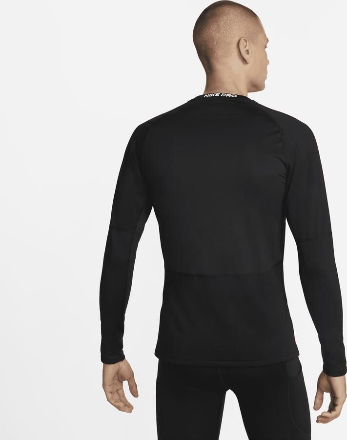 Nike Pro Warm Herentop met lange mouwen Zwart - Foto 4