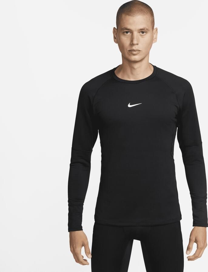 Nike Pro Warm Herentop met lange mouwen Zwart - Foto 3