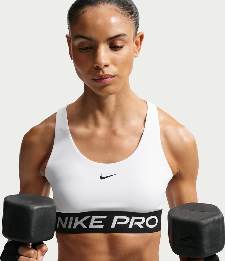 Nike Pro 365 non-padded sport-bh met lichte ondersteuning voor dames Wit