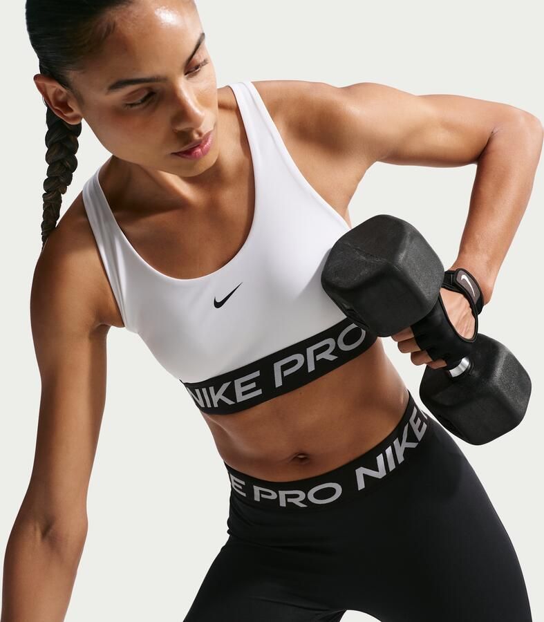 Nike Pro 365 non-padded sport-bh met lichte ondersteuning voor dames Wit - Foto 3