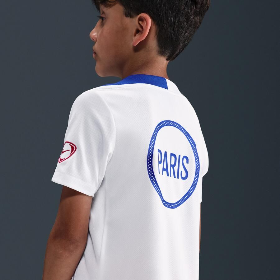 Nike PSG Strike Derde Total 90 knit voetbaltop met Dri-FIT voor kids Wit