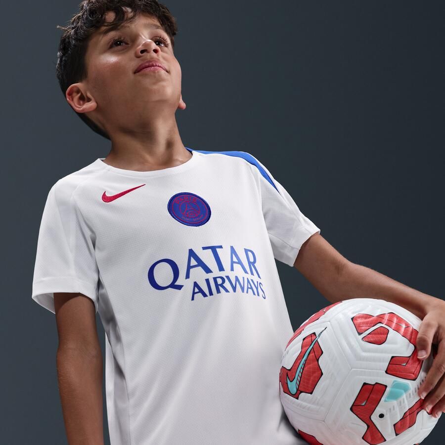 Nike PSG Strike Derde Total 90 knit voetbaltop met Dri-FIT voor kids Wit - Foto 2