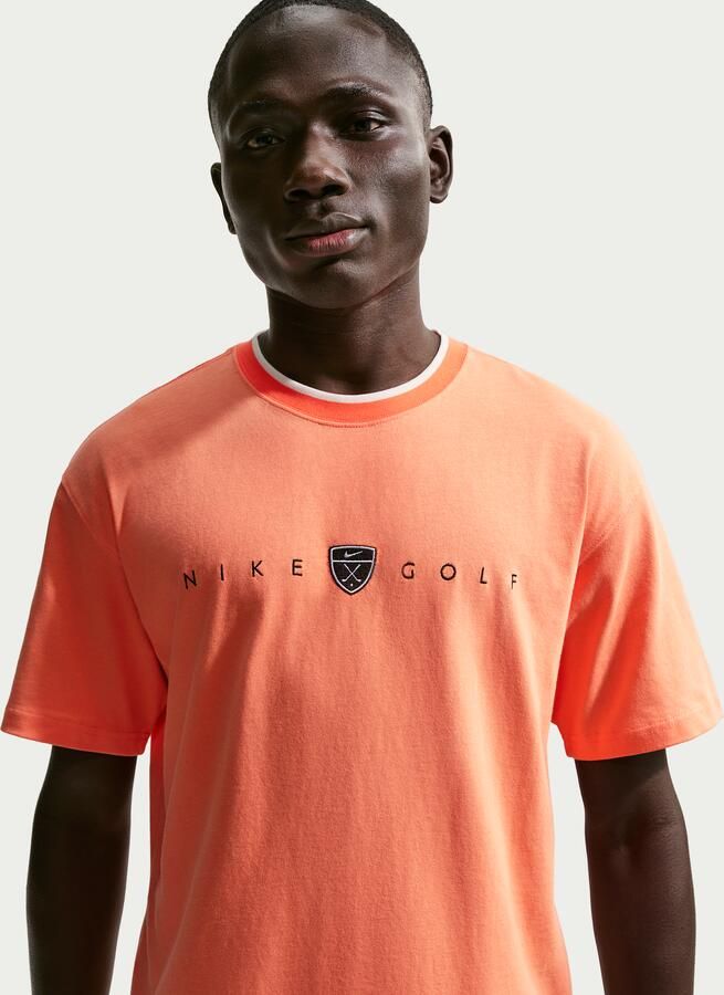 Nike ruimvallend golfshirt voor heren Oranje - Foto 4
