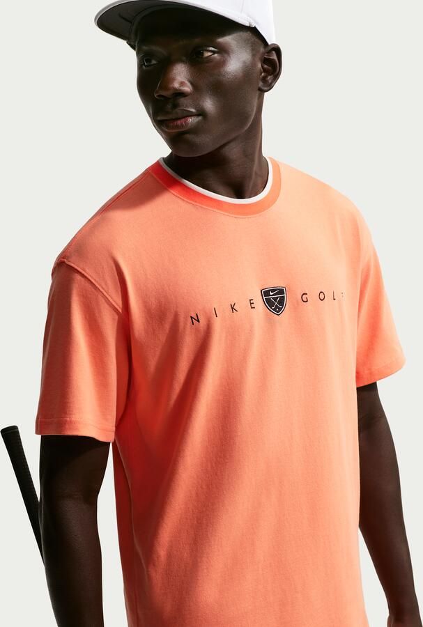 Nike ruimvallend golfshirt voor heren Oranje - Foto 3