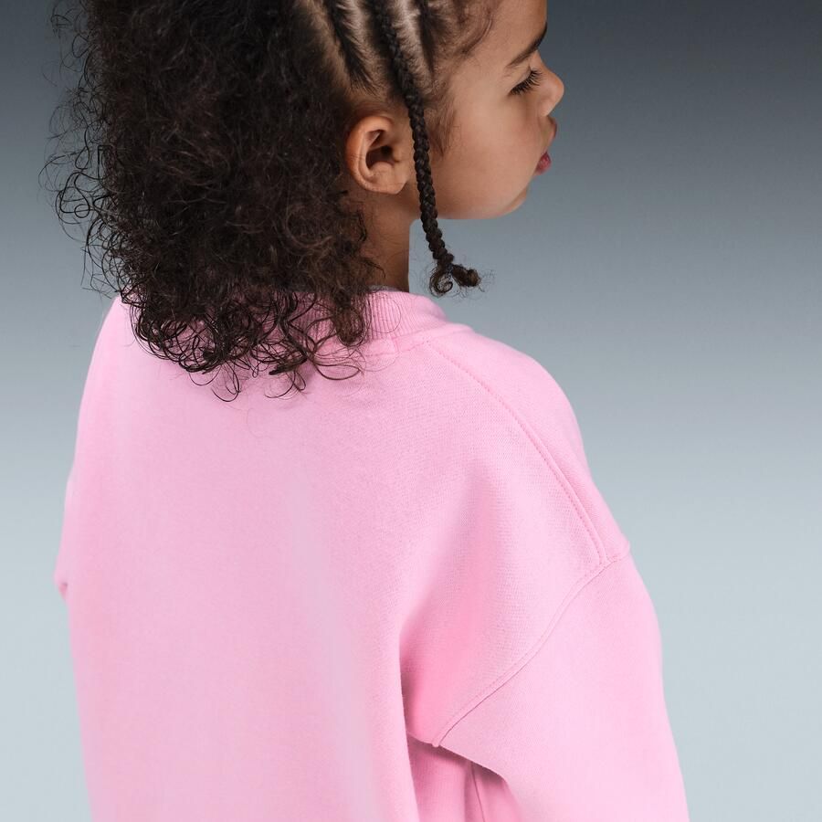 Nike ruimvallend shirt met ronde hals voor kleuters Roze