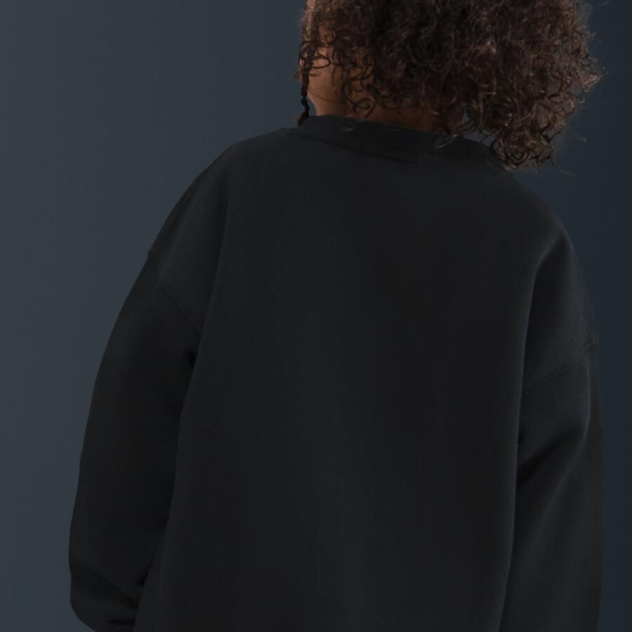 Nike ruimvallend shirt met ronde hals voor kleuters Zwart