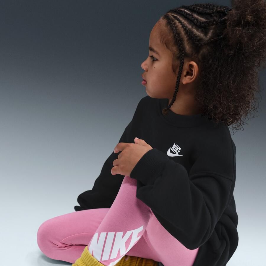 Nike ruimvallend shirt met ronde hals voor kleuters Zwart - Foto 2