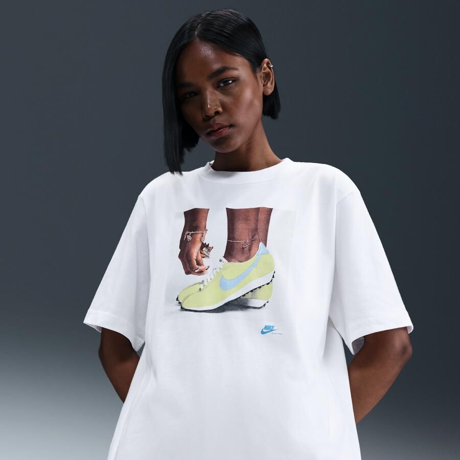 Nike ruimvallend T-shirt voor dames Wit - Foto 4