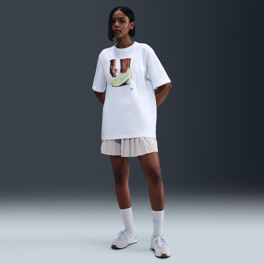 Nike ruimvallend T-shirt voor dames Wit - Foto 3