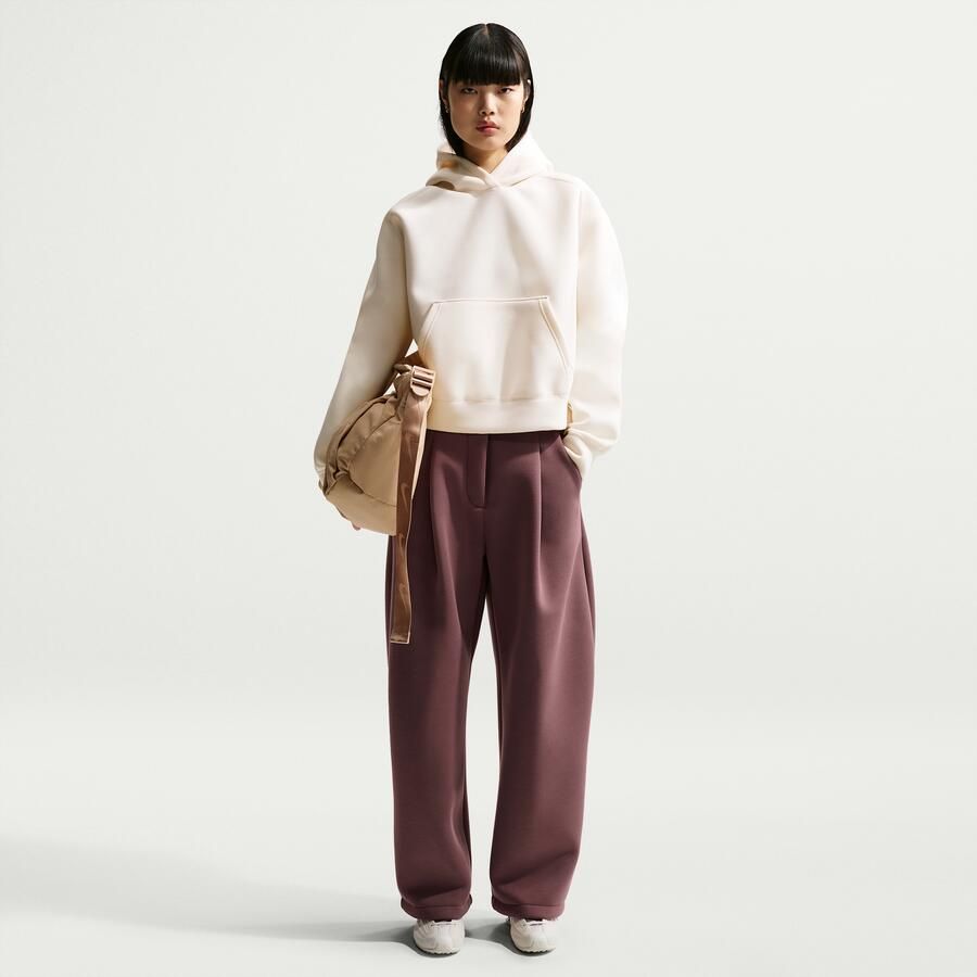 Nike ruimvallende fleecebroek met halfhoge taille voor dames Paars - Foto 4