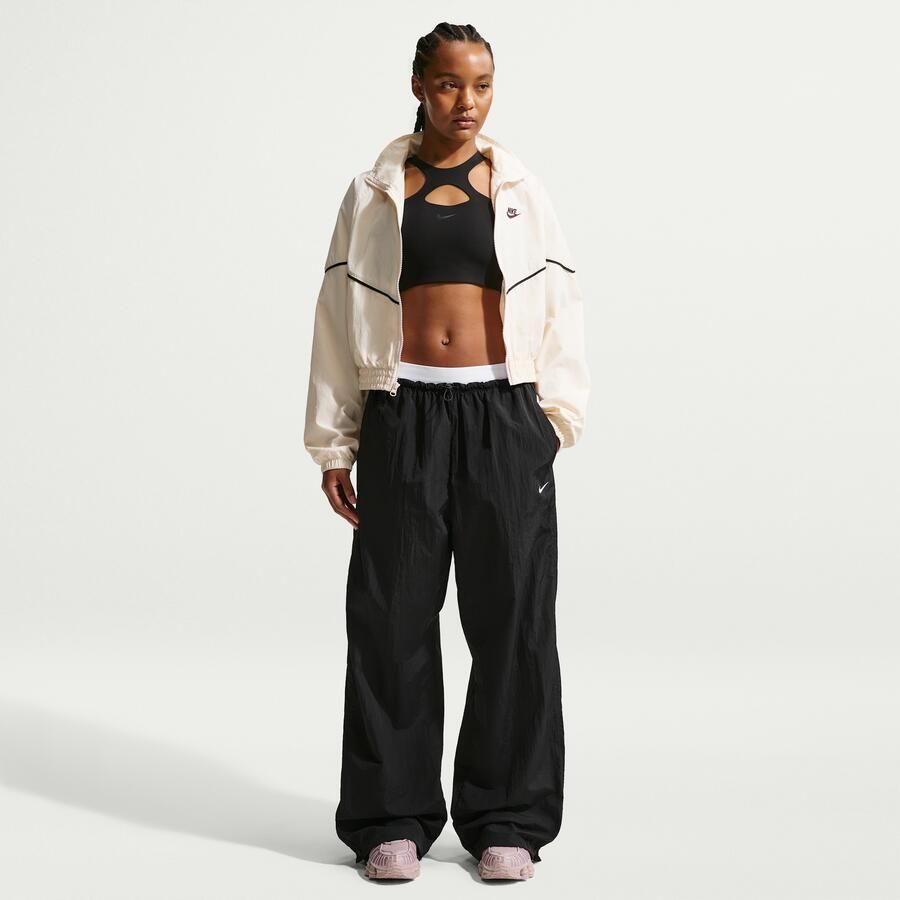 Nike ruimvallende parachutebroek met hoge taille voor dames Zwart - Foto 4