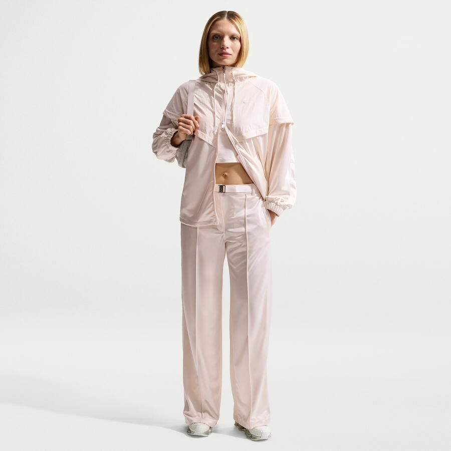 Nike ruimvallende plooibroek met riem en halfhoge taille voor dames Wit - Foto 4