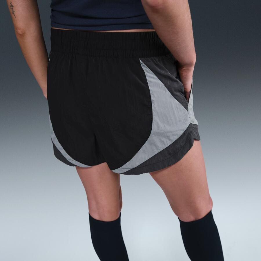 Nike ruimvallende trackshorts met halfhoge taille voor dames (8 cm) Zwart - Foto 2
