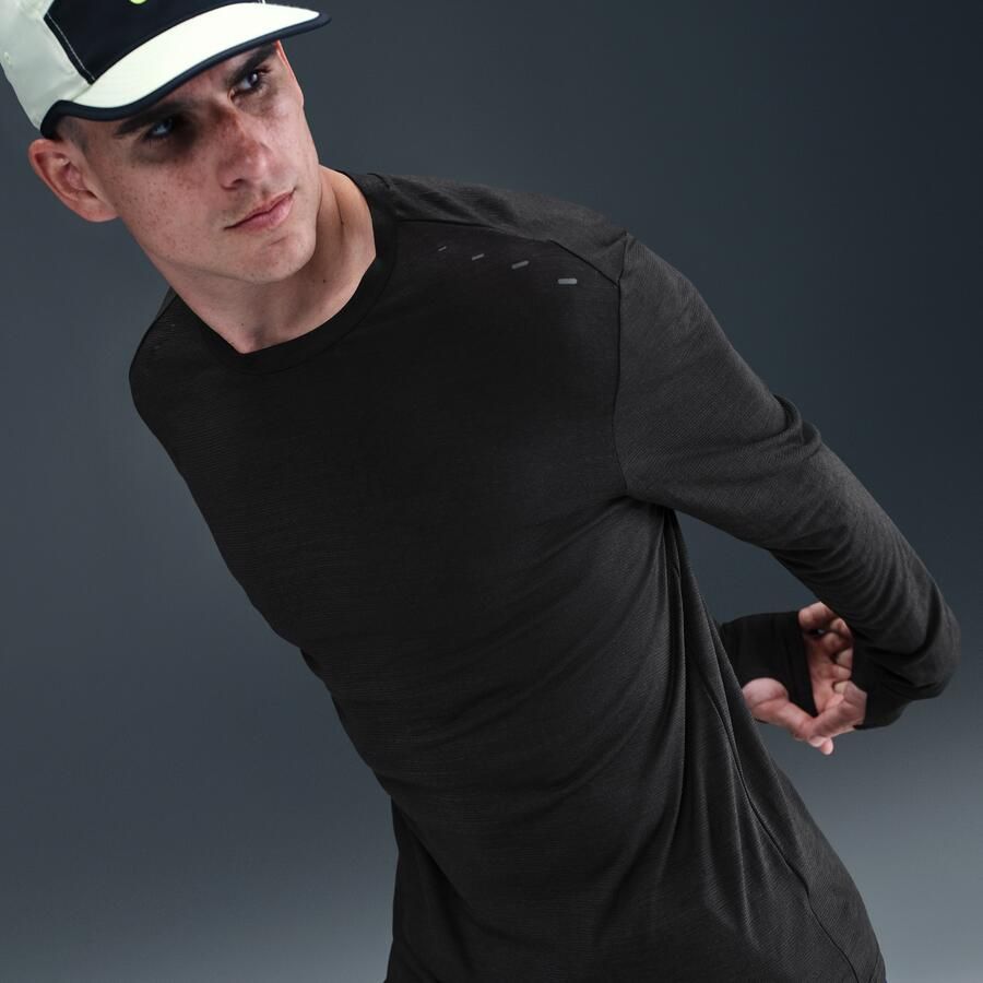 Nike Run Wool Dri-FIT ADV hardlooptop met lange mouwen voor heren Zwart - Foto 2